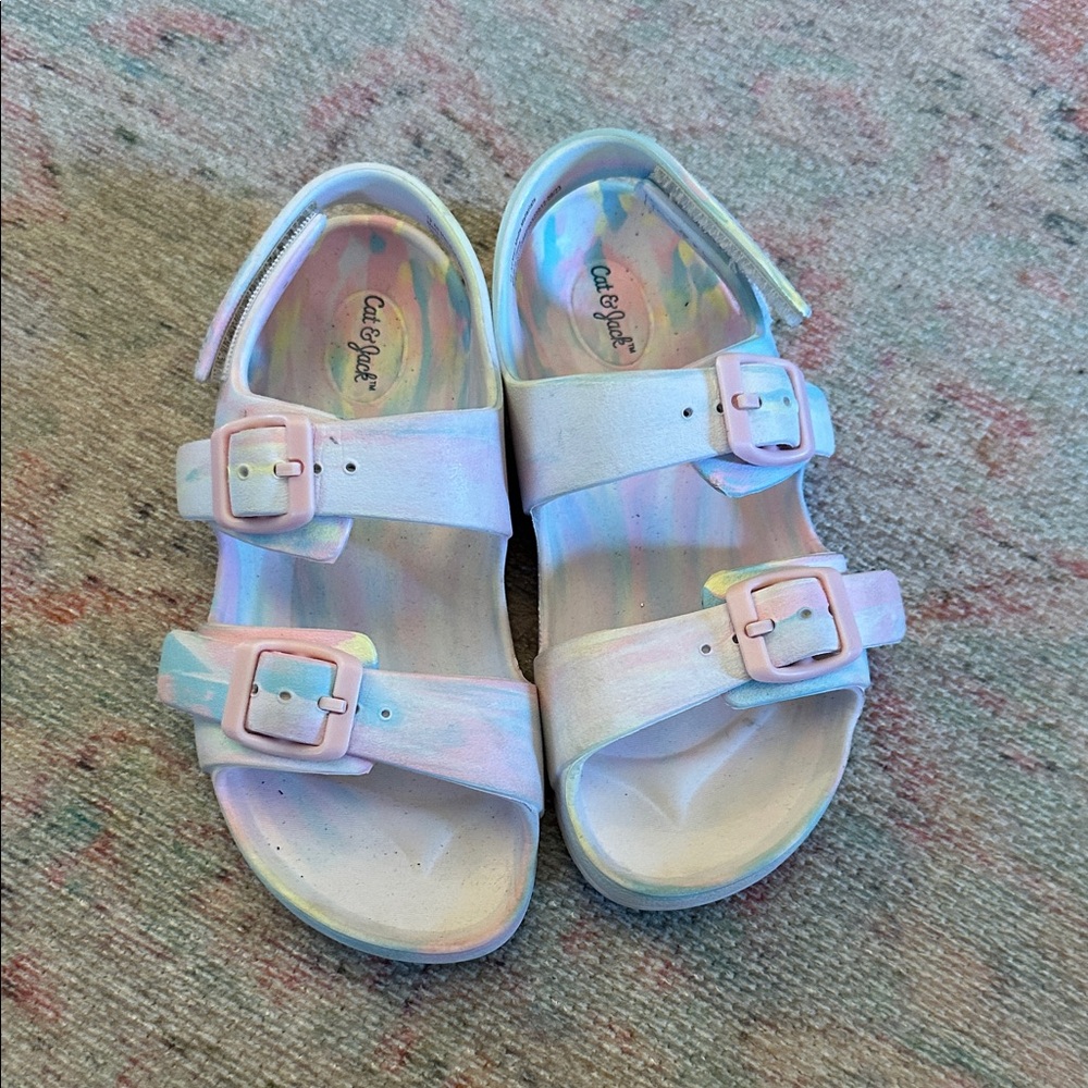 Cat & Jack Pastel Buckle Sandals - Pink, Blue